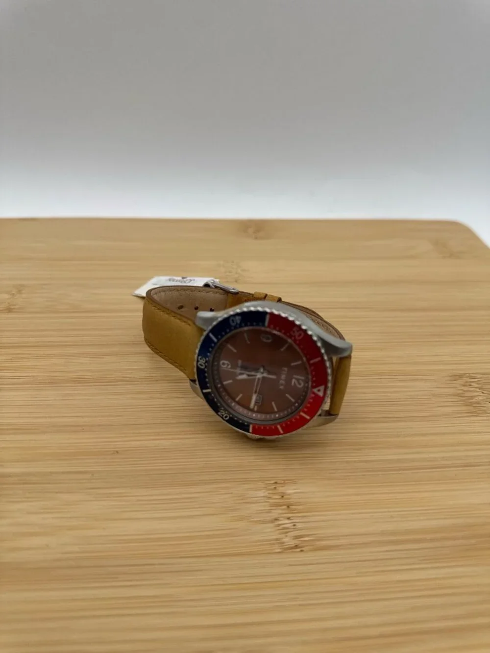 Timex Men's 3-Hand 43mm Watch Silver-Tone Case Blue Dial Red Accents TW2U29200